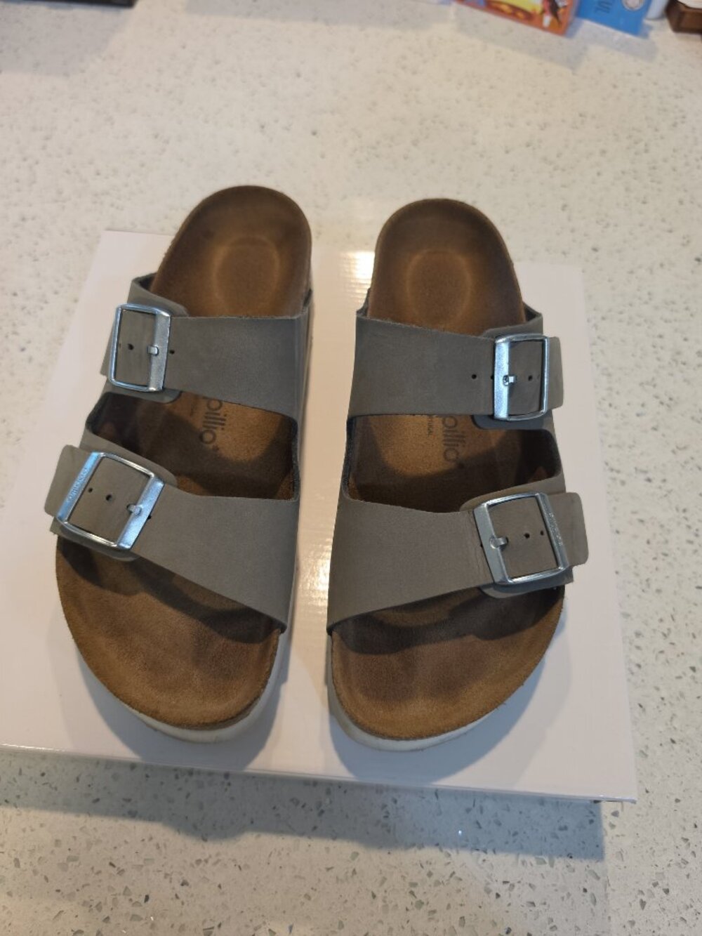 Birkenstock Papillio Arizona Flex Platform Nubuck Leather — L11 / 42